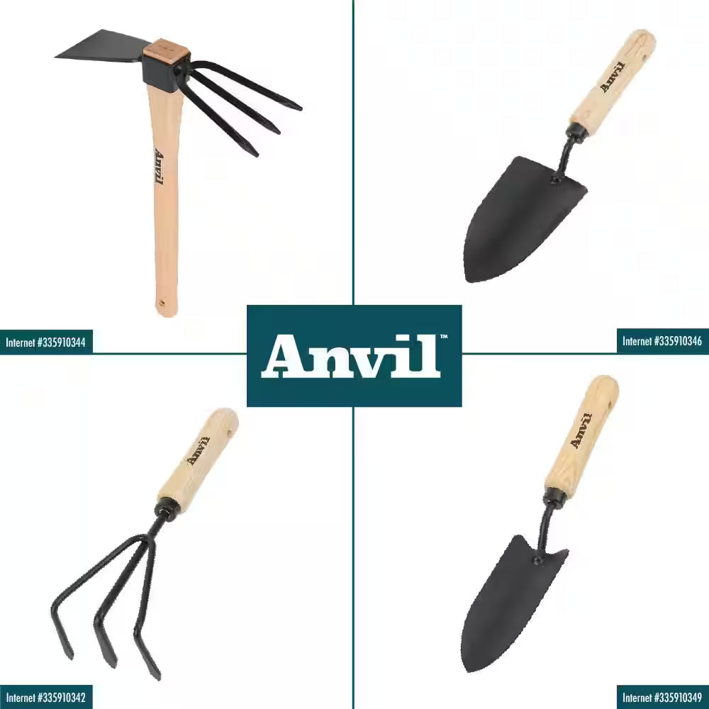 14-2/5 In. Wood Handle Digging Hoe/Cultivator Combo