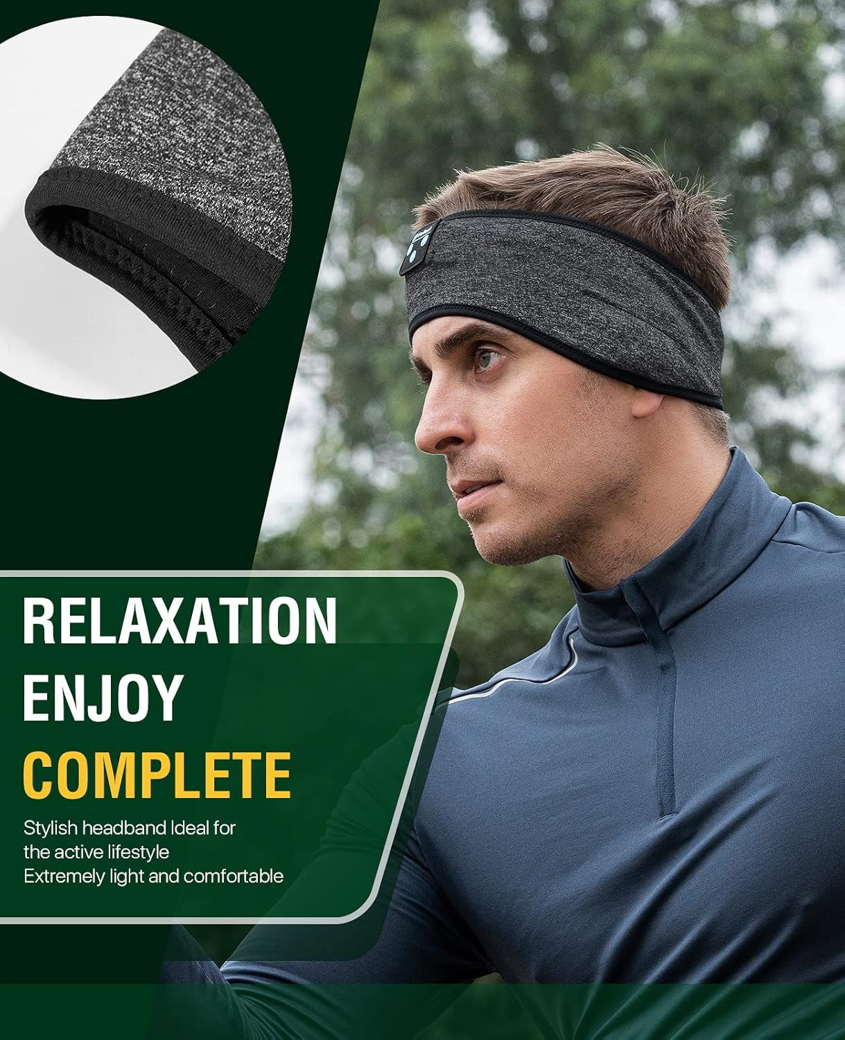 Sleep Headphones, Sleeping Headphones | Bluetooth Headband Earphones, Comfy Side Sleeping Earbuds with High Definition Stereo Speakers, Electronics, for Men Women