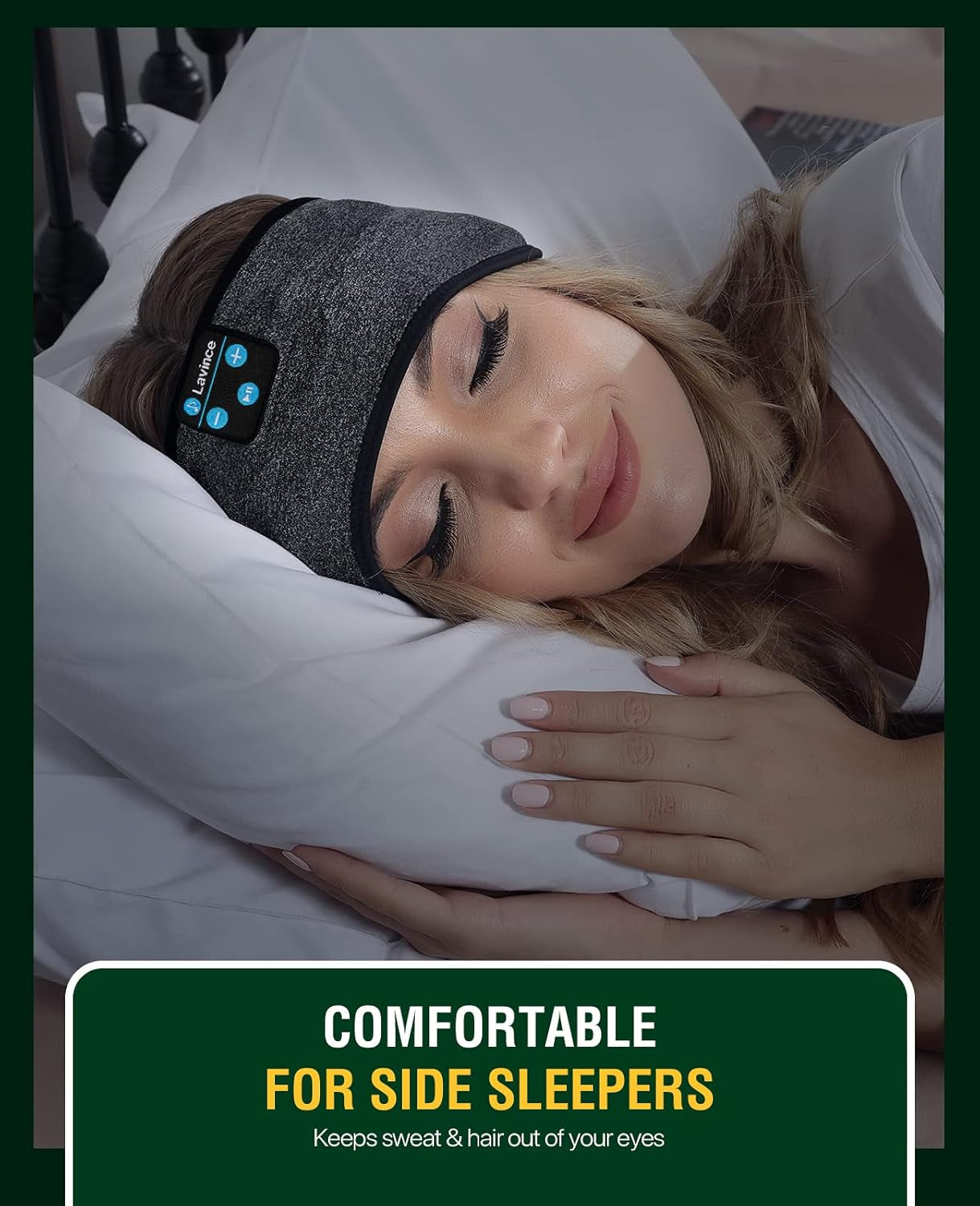 Sleep Headphones, Sleeping Headphones | Bluetooth Headband Earphones, Comfy Side Sleeping Earbuds with High Definition Stereo Speakers, Electronics, for Men Women