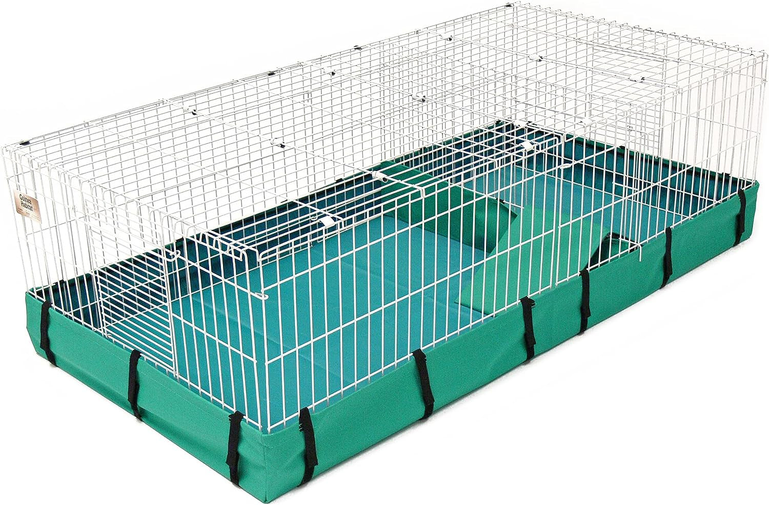 Guinea Habitat plus Cage, Includes Divider Panel and Hinged Top, Washable PVC Canvas Bottom, Expandable Small Animal Cage for Guinea Pigs, 171GHP