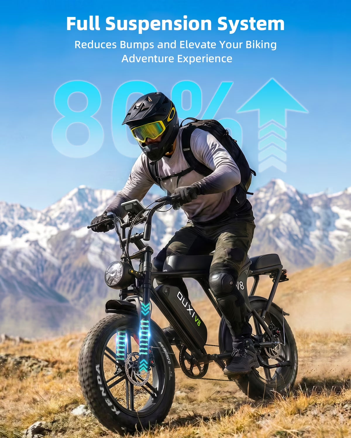 Hipatoo Electric Bike for Adults, Ebike Moped Style with 1000W Peak Motor 48V 15Ah Battery up to 31MPH, 20'' Fat Tire E Bike, Dual Disc Brakes Mountain Bike for Commuting & Off-Road, E-Bike UL2849