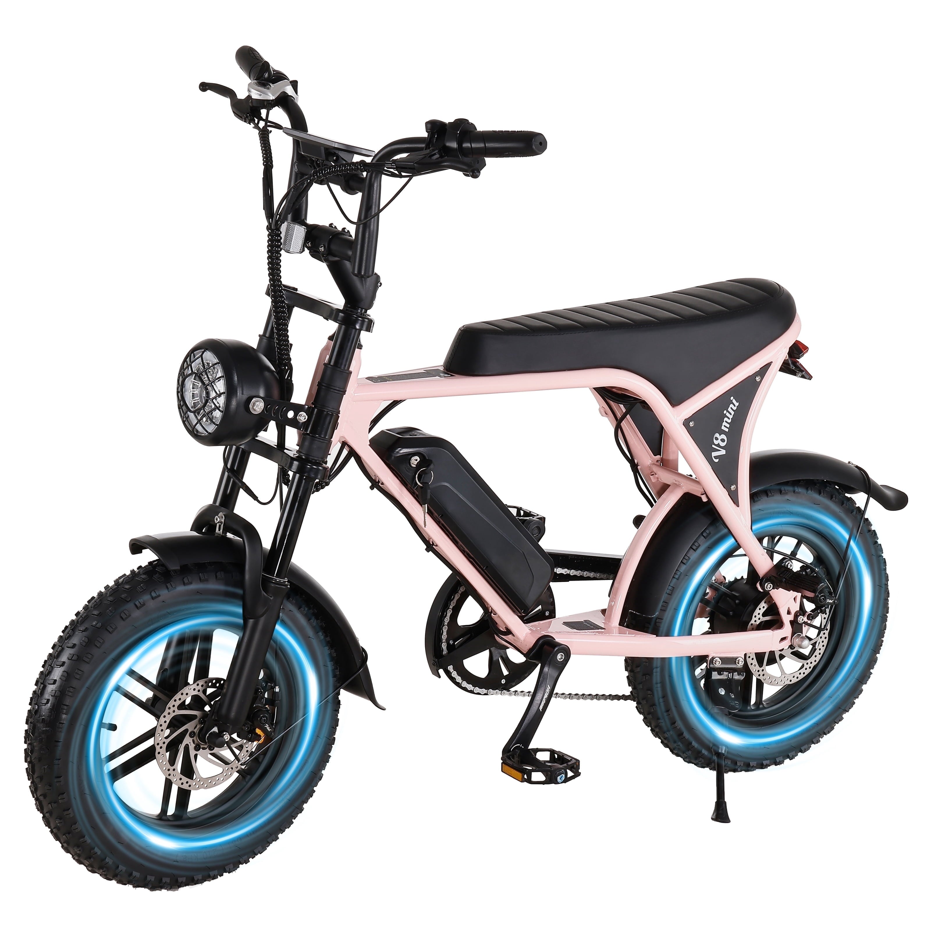 Electric Bike for Adults, 16" Fat Tire Ebike with 36V 10.4Ah Battery, 500W Electric Bicycle up to 20MPH, MINI E-Bike for Riding & Commuting, Moped Style Ebike, Front Suspension, E-Bike UL2849