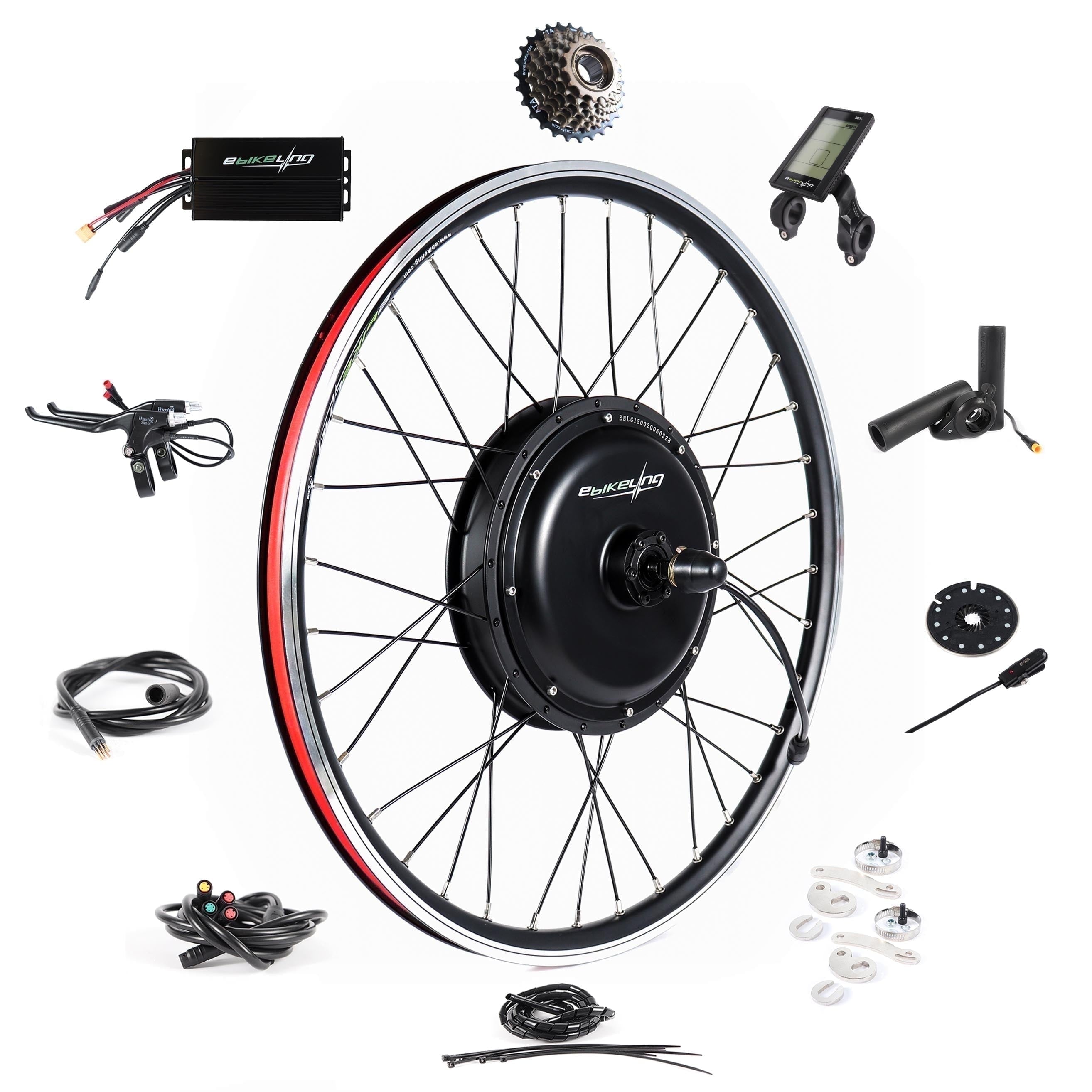 Ebike Conversion Kit 48V 1500W, 26" Rear Waterproof Electric Bike Conversion Kit, Add on Electric Bike Kit, Transform Your Bicycle with High-Performance E-Bike Technology