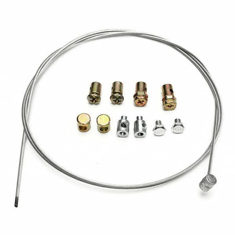 11Pcs/Set Universal Throttle Clutch Cable Repair Kit Solderless Nipple with Sleeve Nut Set with Cable Lawnmower Rotovator Parts