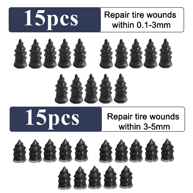 10/20/30Pcs Car Vacuum Tyre Repair Nail Set Motorcycle Tire Puncture Repair Kit for Auto Bike Tubeless Tire Repair Rubber Nails