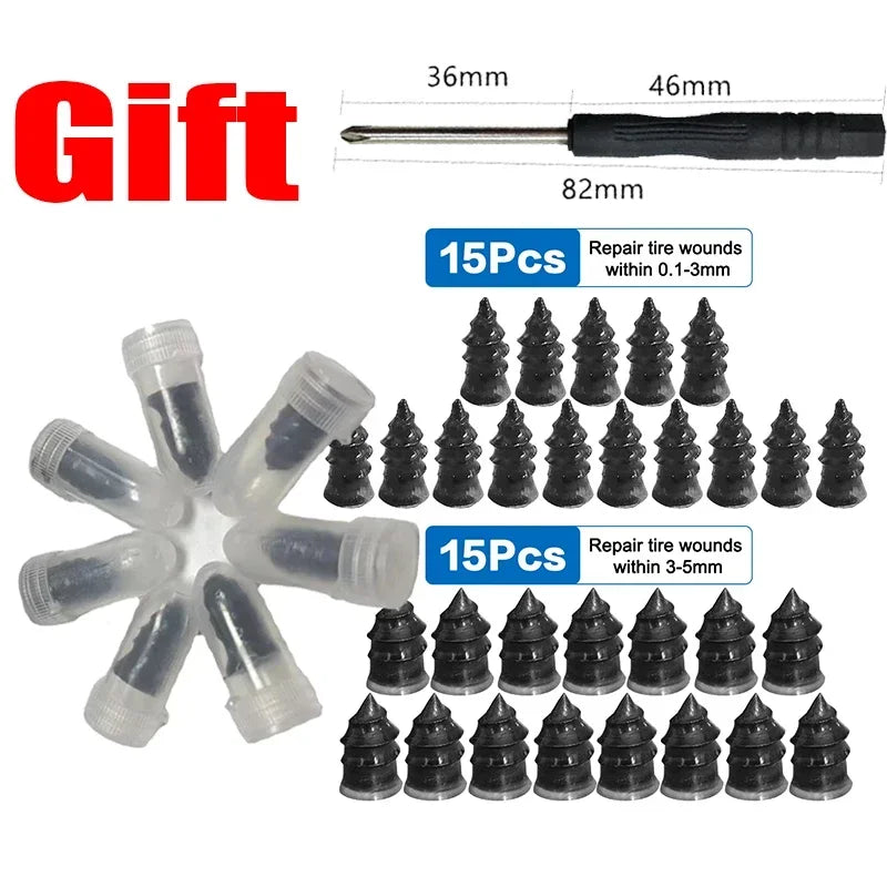 10/20/30Pcs Car Vacuum Tyre Repair Nail Set Motorcycle Tire Puncture Repair Kit for Auto Bike Tubeless Tire Repair Rubber Nails