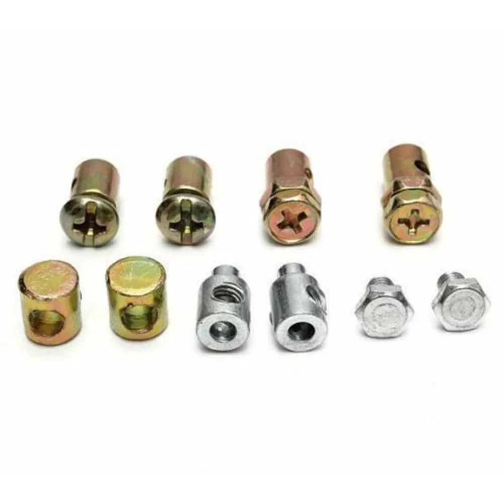 11Pcs/Set Universal Throttle Clutch Cable Repair Kit Solderless Nipple with Sleeve Nut Set with Cable Lawnmower Rotovator Parts