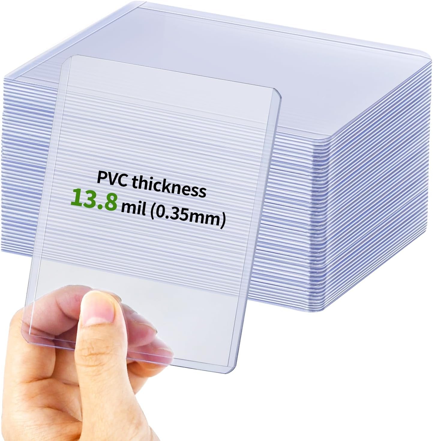 100 Toploaders for Cards,35Pt Toploader Card Protector, 3" X 4" Hard Plastic Card Sleeves, Baseball Card Protector, Topload Card Holder for Collectible Trading Cards Sports Cards MTG